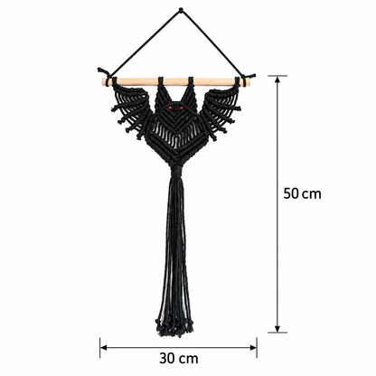 Handwoven Bat Macrame Wall Hanging Planter Holder