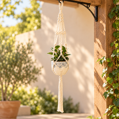 Braided Cotton Rope Macrame Plant Hanger