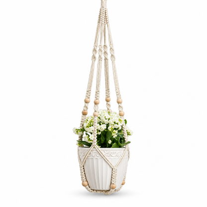 Decorative Handwoven Macrame Plant Hanger for Indoor Home Decor