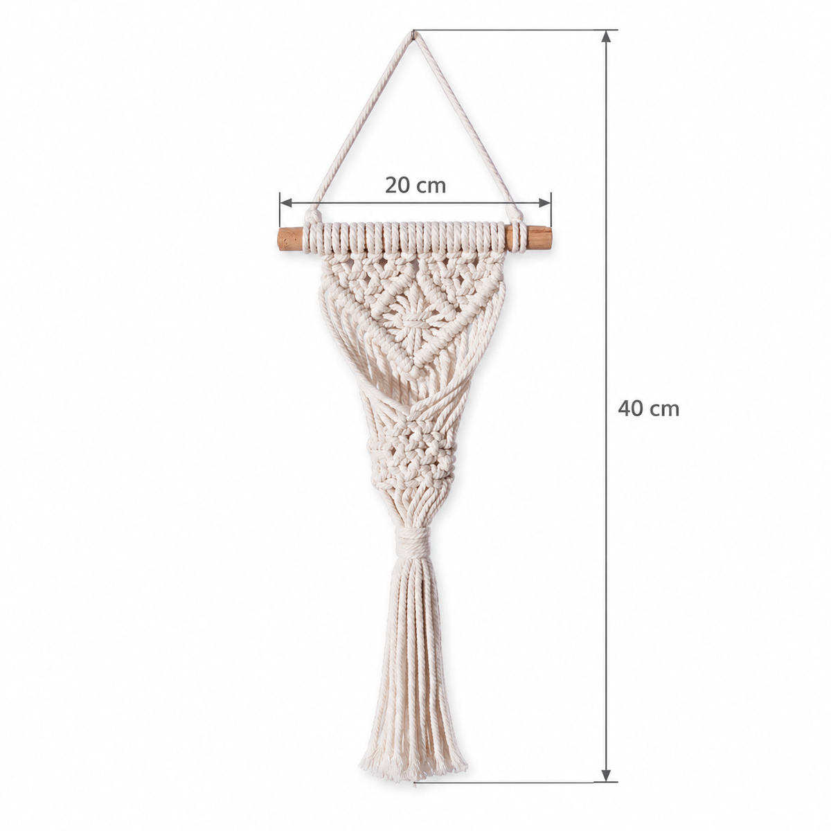 Handwoven Macrame Wall Hanging Flower Pocket