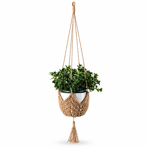 Macrame Hanging Planter Basket – Woven Rope Plant Holder
